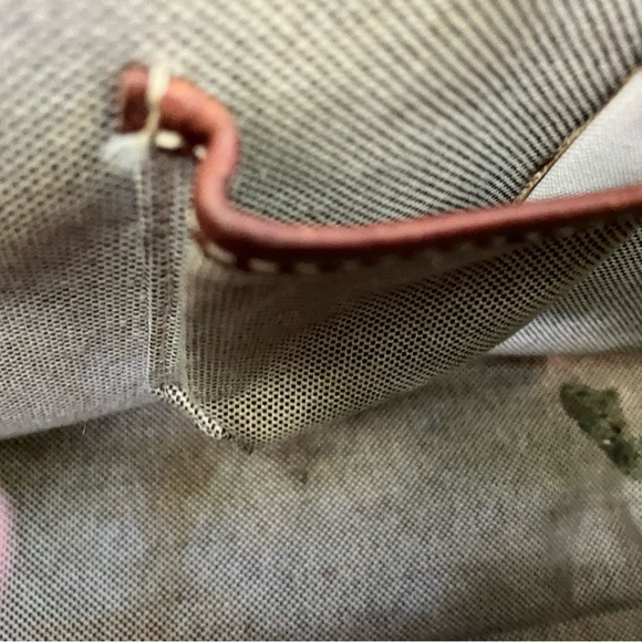 Fabric and leather Dooney and Burke handbag. - Picture 7 of 15